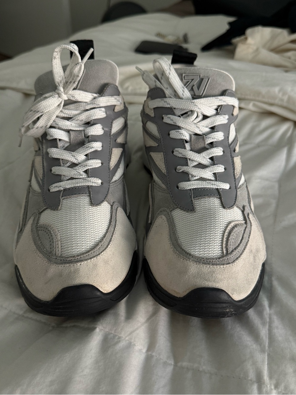 Zadig & Voltaire Mens  Grey and White Sneakers